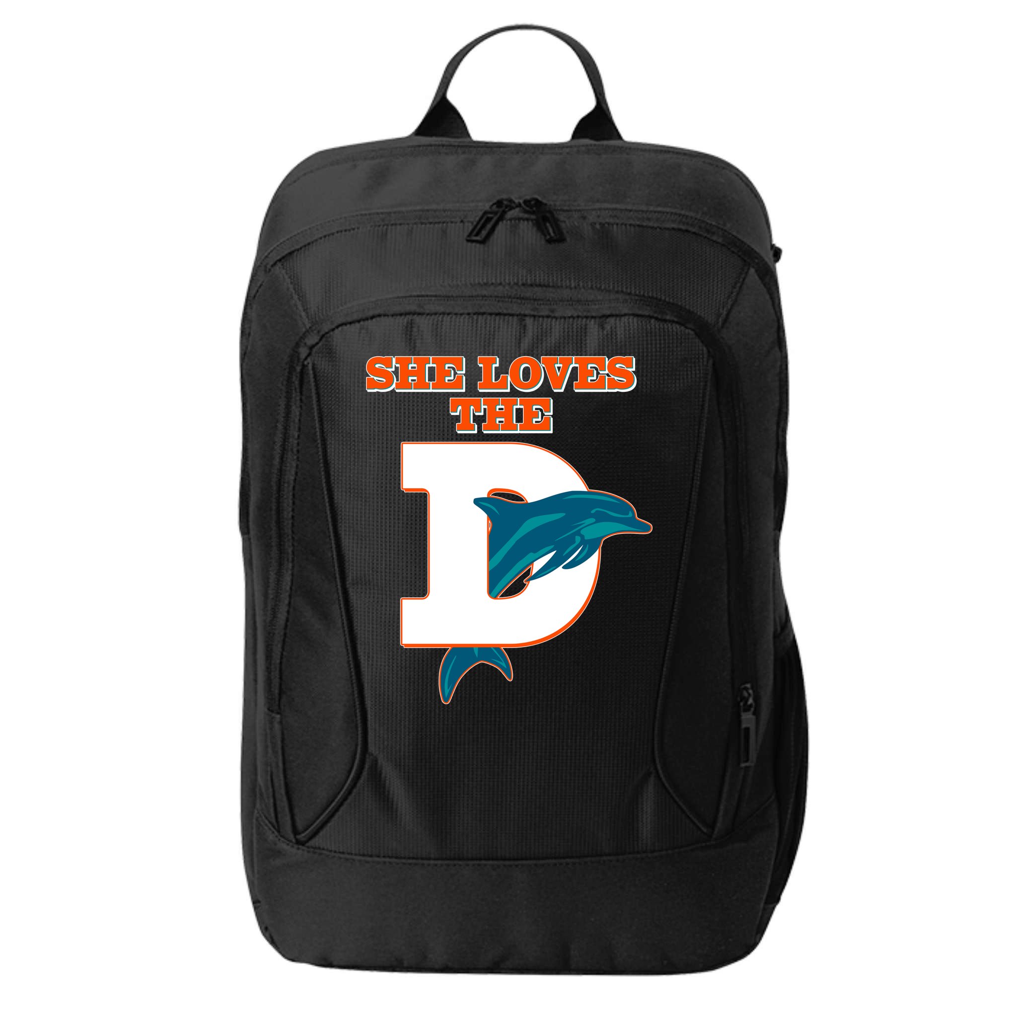 Funny She Loves The D Miami Football Fan City Backpack