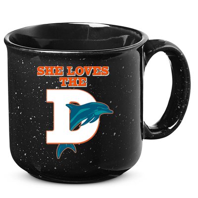 Funny She Loves The D Miami Football Fan 15oz Campfire Ceramic Mug