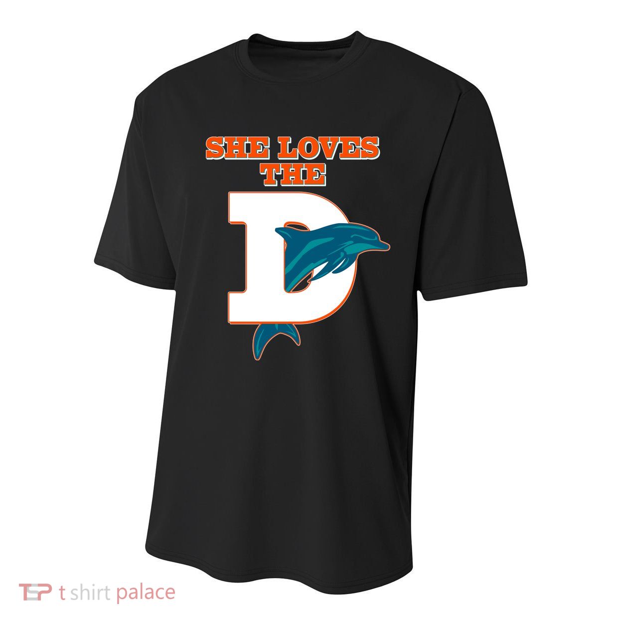 Funny She Loves The D Miami Football Fan Youth Performance Sprint T-Shirt