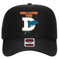 Funny She Loves The D Miami Football Fan Trucker Hat