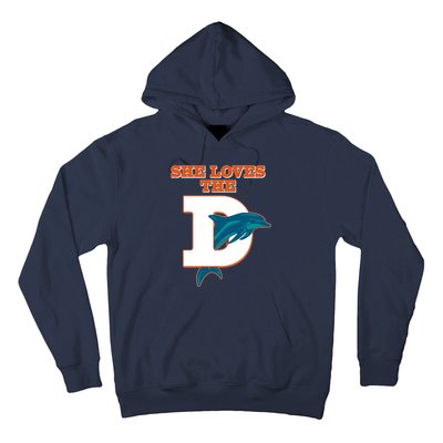 Funny She Loves The D Miami Football Fan Hoodie