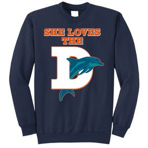 Funny She Loves The D Miami Football Fan Sweatshirt