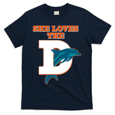 Funny She Loves The D Miami Football Fan T-Shirt