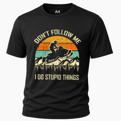 Funny Snowmobile Lover DonT Follow Me I Do Stupid Things Performance Shirt