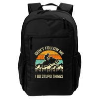 Funny Snowmobile Lover DonT Follow Me I Do Stupid Things Backpack