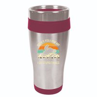 Funny Snowmobile Lover DonT Follow Me I Do Stupid Things 16oz Travel Tumbler