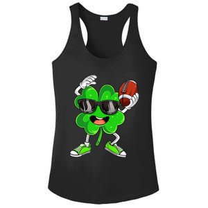 Football Shamrock Lucky Clover Irish St Patrick's Day Ladies PosiCharge Competitor Racerback Tank