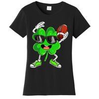 Football Shamrock Lucky Clover Irish St Patrick's Day Women's T-Shirt