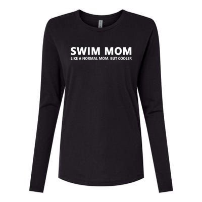 Funny Swim Mom Swimming Mom Gift Womens Cotton Relaxed Long Sleeve T-Shirt