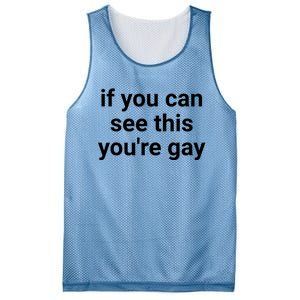 Funny Saying Men Pride Gay If You Can See This Youre Gay Mesh Reversible Basketball Jersey Tank