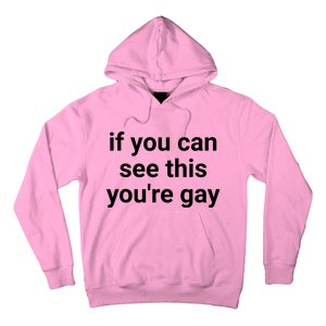 Funny Saying Men Pride Gay If You Can See This Youre Gay Hoodie