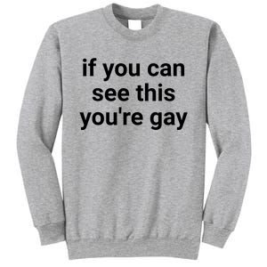 Funny Saying Men Pride Gay If You Can See This Youre Gay Sweatshirt