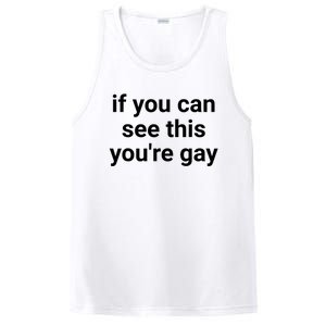 Funny Saying Men Pride Gay If You Can See This Youre Gay PosiCharge Competitor Tank