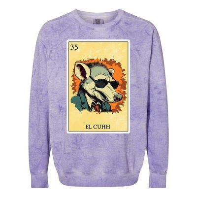 Funny Spanish Mexican Bingo Gifts El Cuhh Colorblast Crewneck Sweatshirt