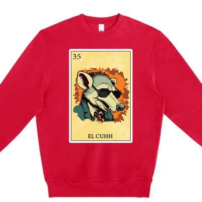 Funny Spanish Mexican Bingo Gifts El Cuhh Premium Crewneck Sweatshirt