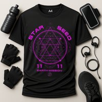 funny Starseed Mission Sacred Geometry Cooling Performance Crew T-Shirt