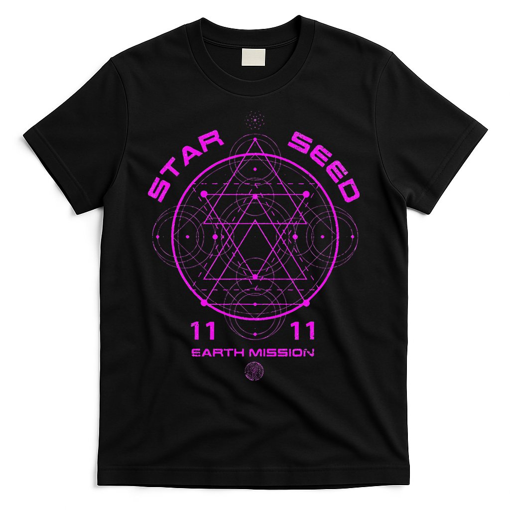 funny Starseed Mission Sacred Geometry T-Shirt