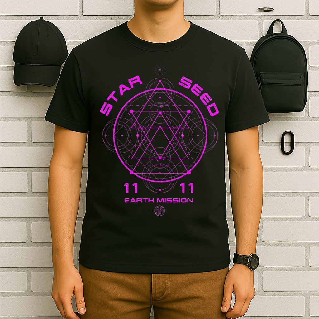 funny Starseed Mission Sacred Geometry T-Shirt