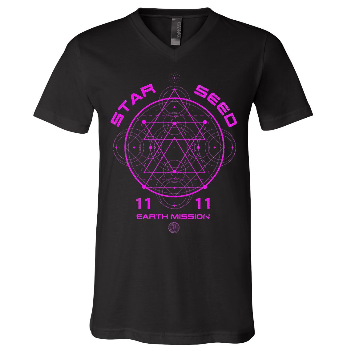 funny Starseed Mission Sacred Geometry V-Neck T-Shirt