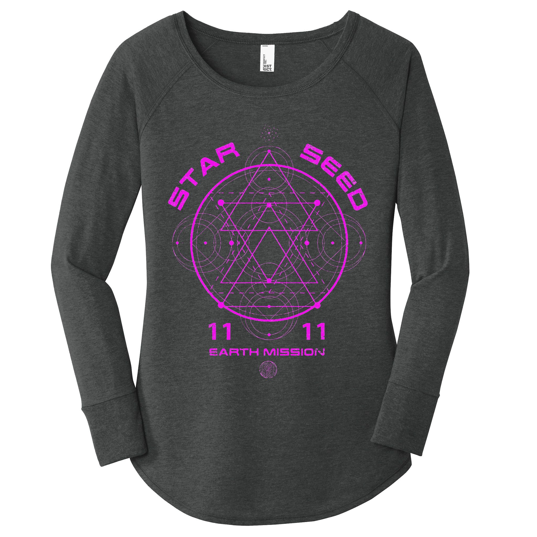 funny Starseed Mission Sacred Geometry Women's Perfect Tri Tunic Long Sleeve Shirt
