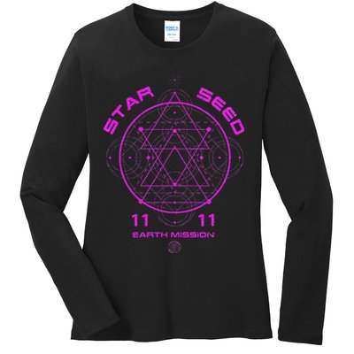 funny Starseed Mission Sacred Geometry Ladies Long Sleeve Shirt