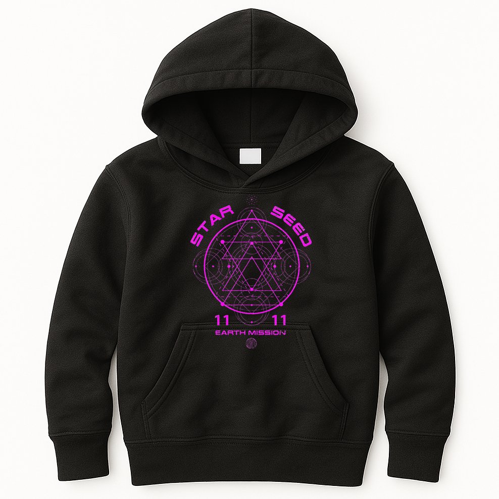 funny Starseed Mission Sacred Geometry Kids Hoodie