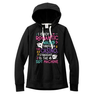 Funny Slot Machine Gambling Casino Gambler Vegas Gift Idea Women's Fleece Hoodie