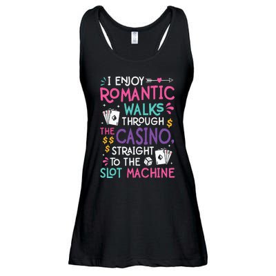 Funny Slot Machine Gambling Casino Gambler Vegas Gift Idea Ladies Essential Flowy Tank