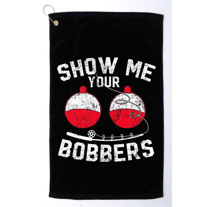 Funny Show Me Your Bobbers Cool Fishing Golf Towel