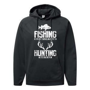 Fishing Solves Most Of My Problems Hunting The Rest Fishing Performance Fleece Hoodie