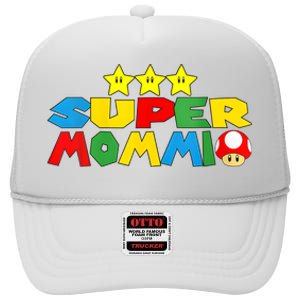 Funny Super Mommio Video Game Lover Mothers Day High Crown Mesh Back Trucker Hat