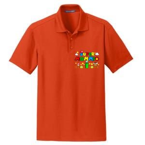 Funny Super Mommio Mothers Video Game Lovers Dry Zone Grid Polo