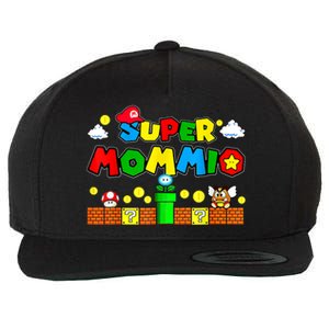 Funny Super Mommio Mothers Video Game Lovers Wool Snapback Cap