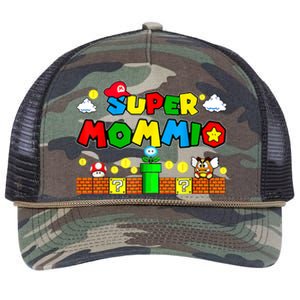 Funny Super Mommio Mothers Video Game Lovers Retro Rope Trucker Hat Cap