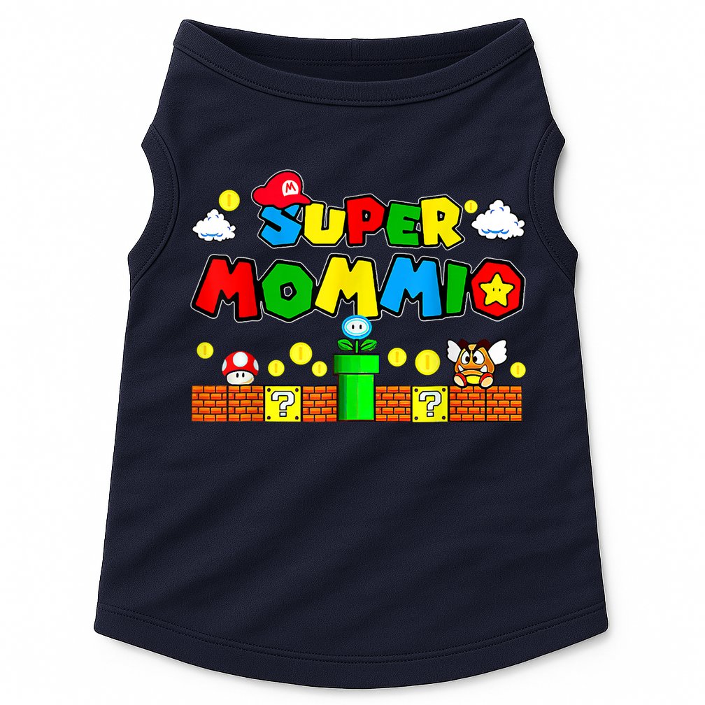 Funny Super Mommio Mothers Video Game Lovers Doggie Tank