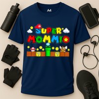 Funny Super Mommio Mothers Video Game Lovers Cooling Performance Crew T-Shirt
