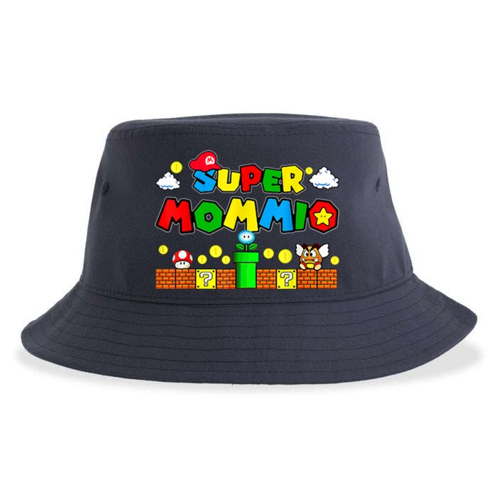 Funny Super Mommio Mothers Video Game Lovers Sustainable Bucket Hat