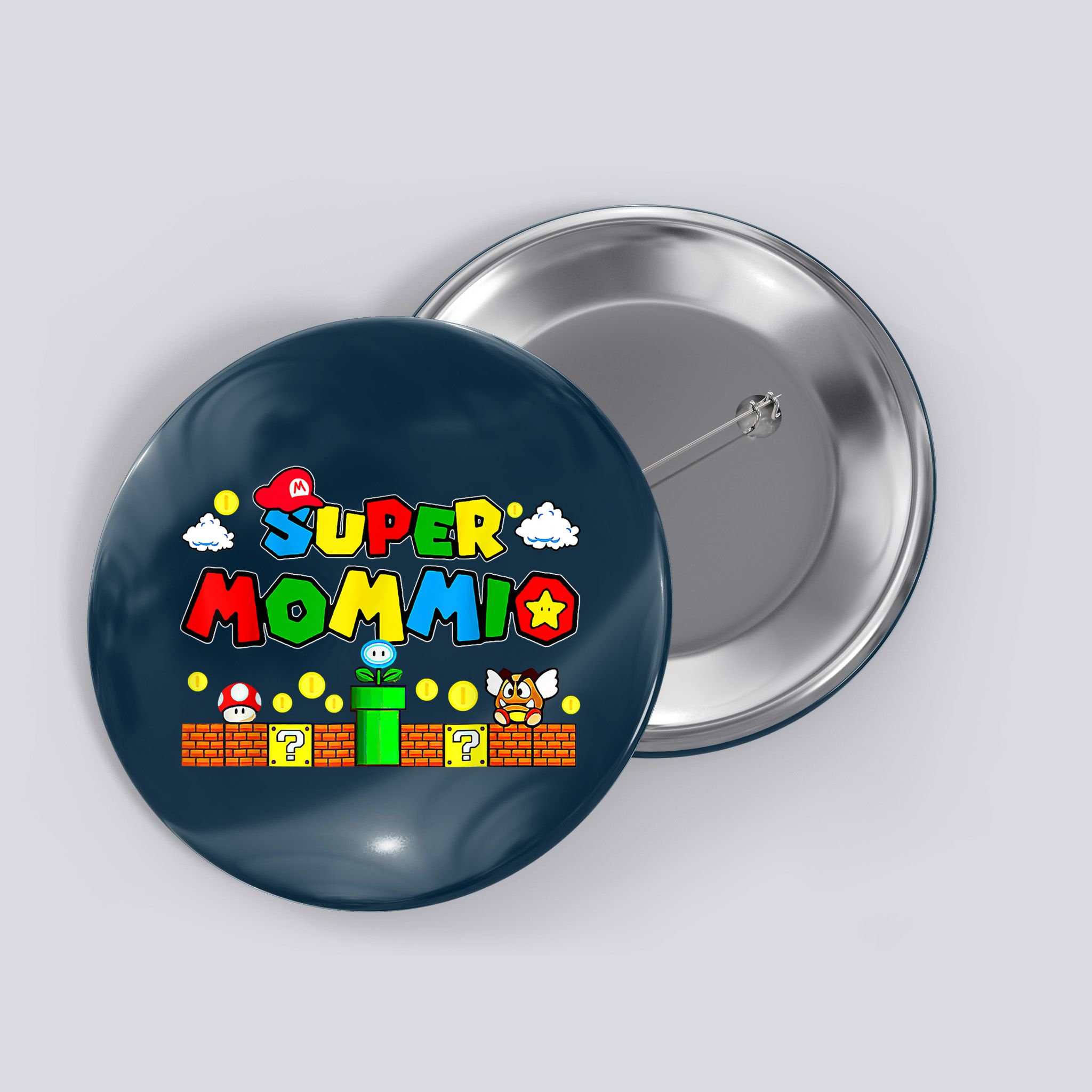 Funny Super Mommio Mothers Video Game Lovers Button