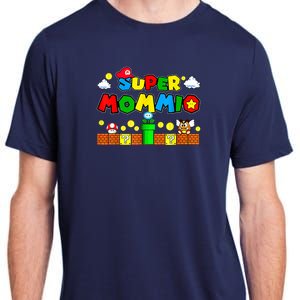 Funny Super Mommio Mothers Video Game Lovers Adult ChromaSoft Performance T-Shirt