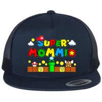 Funny Super Mommio Mothers Video Game Lovers Flat Bill Trucker Hat