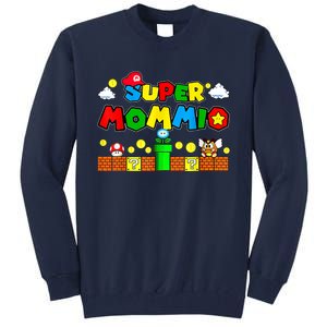 Funny Super Mommio Mothers Video Game Lovers Tall Sweatshirt