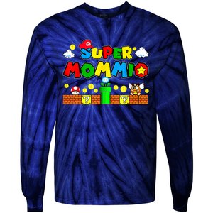 Funny Super Mommio Mothers Video Game Lovers Tie-Dye Long Sleeve Shirt