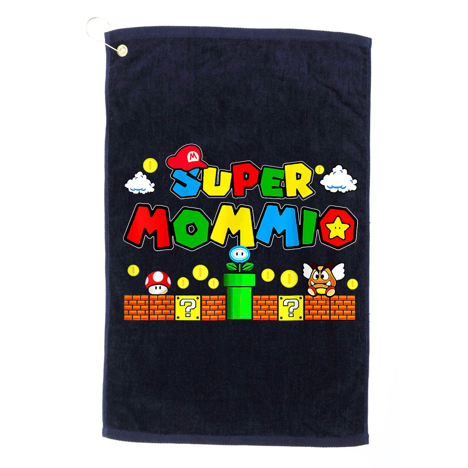 Funny Super Mommio Mothers Video Game Lovers Golf Towel
