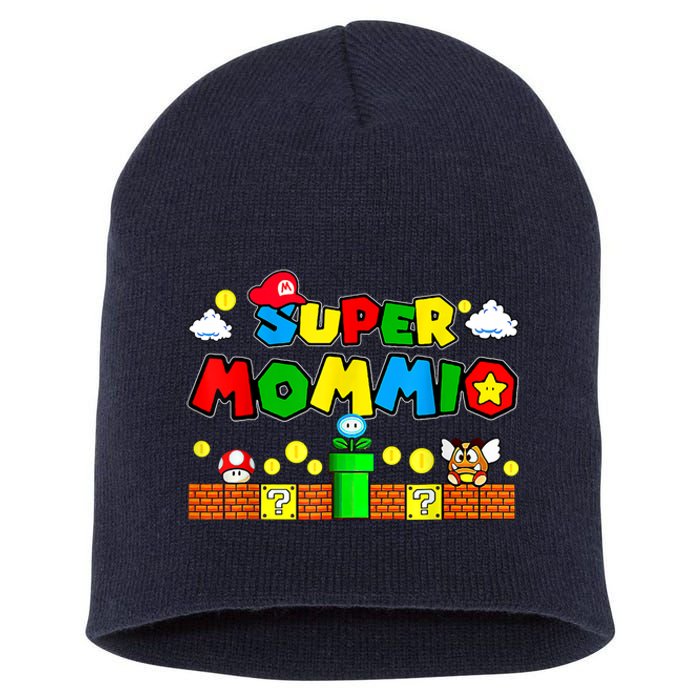 Funny Super Mommio Mothers Video Game Lovers Short Acrylic Beanie