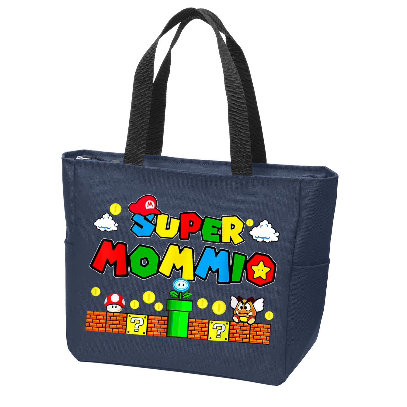 Funny Super Mommio Mothers Video Game Lovers Zip Tote Bag