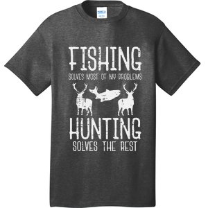 Fishing Solves Most Problems Hunting Rest T-Shirt