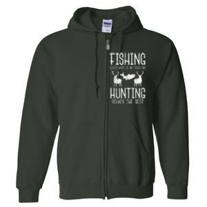 Fishing Solves Most Problems Hunting Rest Full Zip Hoodie