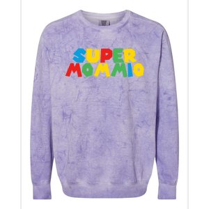 Funny Super Mommio Video Game Lover Mothers Day Colorblast Crewneck Sweatshirt