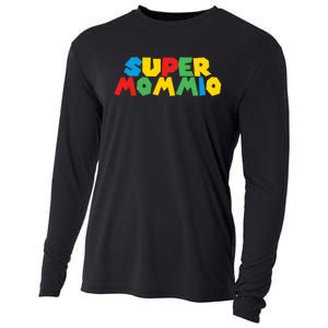 Funny Super Mommio Video Game Lover Mothers Day Cooling Performance Long Sleeve Crew