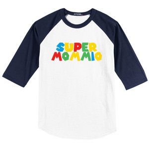 Funny Super Mommio Video Game Lover Mothers Day Baseball Sleeve Shirt